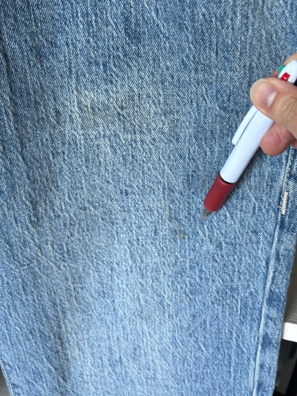 True Religion Ricki Relaxed Straight Jeans 29 Light Wash Painted Pockets Y2K - Picture 12 of 13